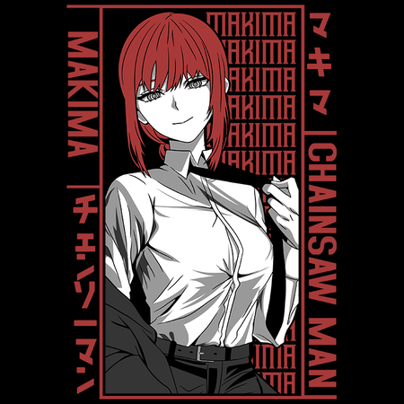 Koszulka Czarna Chainsaw Man WYBIERZ KOLOR KOSZULKI I FASON