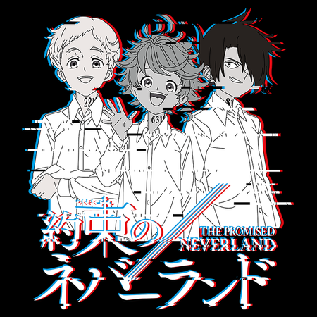 Koszulka Czarna - The Promised Neverland - WYBIERZ KOLOR KOSZULKI I FASON