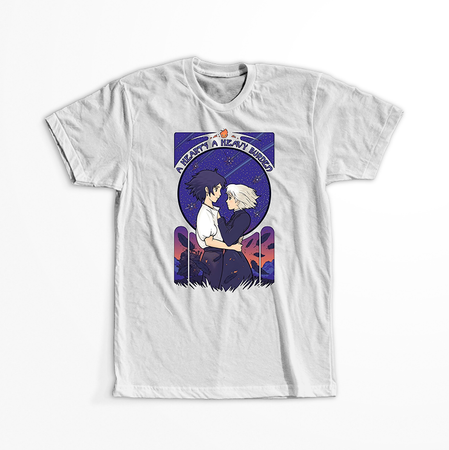 Koszulka Biała - Howl's Moving Castle - WYBIERZ KOLOR KOSZULKI I FASON