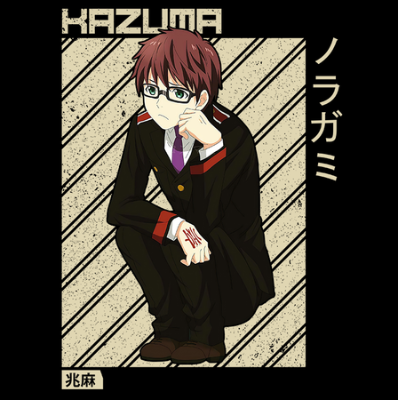 Koszulka Czarna Noragami WYBIERZ KOLOR KOSZULKI I FASON