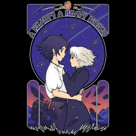 Koszulka Czarna - Howl's Moving Castle - WYBIERZ KOLOR KOSZULKI I FASON