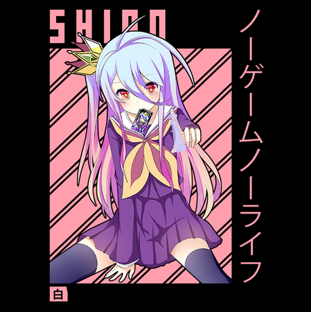 Koszulka Biała No Game No Life - WYBIERZ KOLOR KOSZULKI I FASON