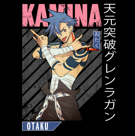 Koszulka Czarna Tengen Toppa Gurren Lagann  - WYBIERZ KOLOR KOSZULKI I FASON