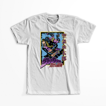 Koszulka Biała JOJO's Bizarre Adventure - WYBIERZ KOLOR KOSZULKI I FASON