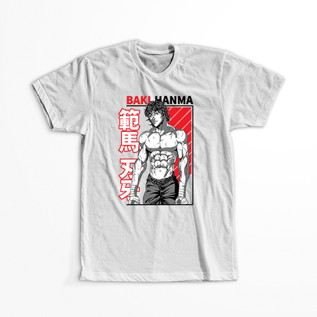 Koszulka Biała Baki the Grappler - WYBIERZ KOLOR KOSZULKI I FASON