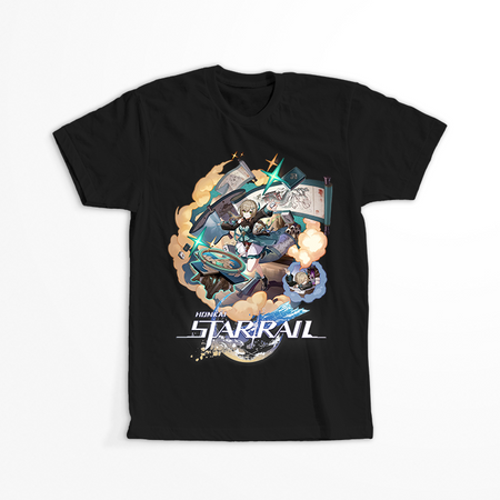 Koszulka Czarna - Honkai Star Rail  - Qingque WYBIERZ KOLOR KOSZULKI I FASON