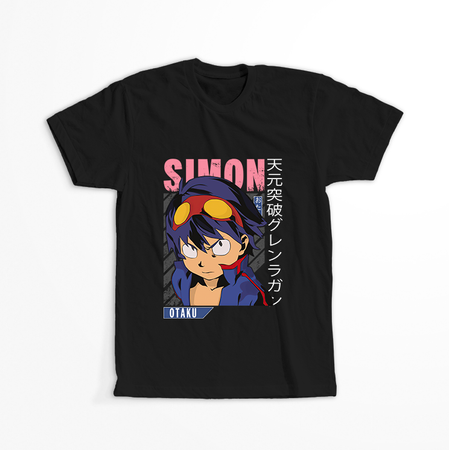 Koszulka Czarna Tengen Toppa Gurren Lagann  - WYBIERZ KOLOR KOSZULKI I FASON