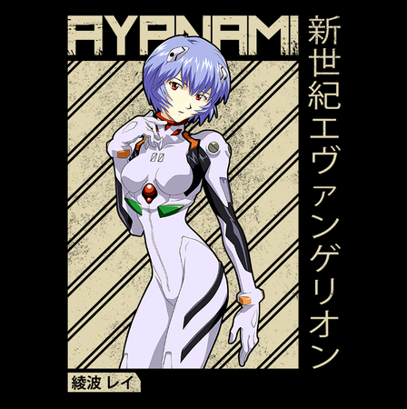 Koszulka Czarna Neon Genesis Evangelion - WYBIERZ KOLOR KOSZULKI I FASON