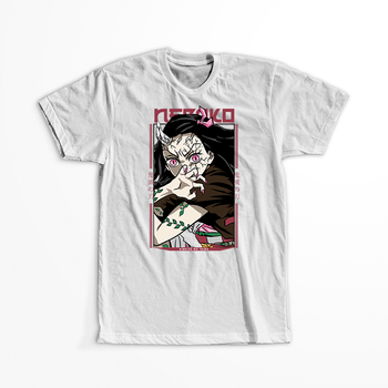 Koszulka Biała Demon Slayer / Kimetsu no Yaiba / Miecz zabójcy demonów - WYBIERZ KOLOR KOSZULKI I FASON