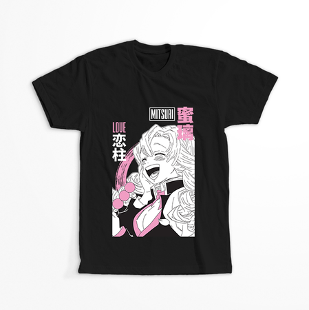 Koszulka Czarna Demon Slayer / Kimetsu no Yaiba / Miecz zabójcy demonów - WYBIERZ KOLOR KOSZULKI I FASON