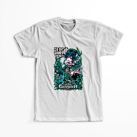 Koszulka Biała Genshin Impact - Venti - WYBIERZ KOLOR