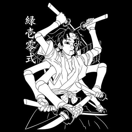 Koszulka Biała Demon Slayer / Kimetsu no Yaiba / Miecz zabójcy demonów - WYBIERZ KOLOR KOSZULKI I FASON