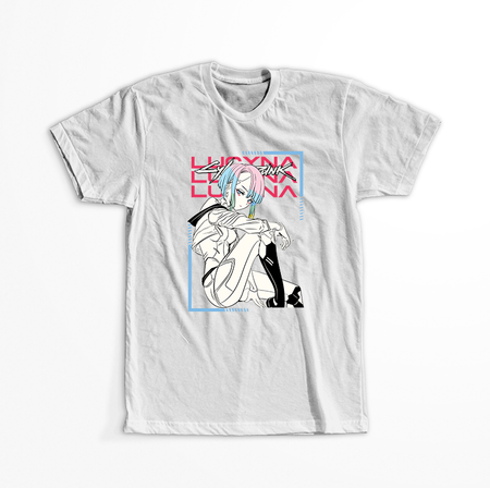 Koszulka Biała Cyberpunk Edgerunners - WYBIERZ KOLOR KOSZULKI I FASON