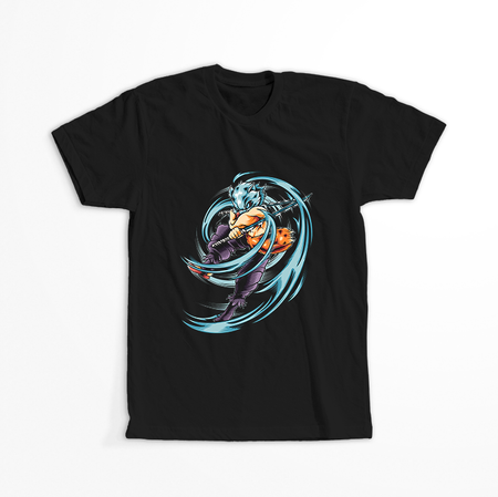 Koszulka Czarna Demon Slayer / Kimetsu no Yaiba / Miecz zabójcy demonów - WYBIERZ KOLOR KOSZULKI I FASON