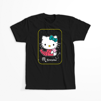 Koszulka Czarna - Hello Kitty - WYBIERZ KOLOR KOSZULKI I FASON