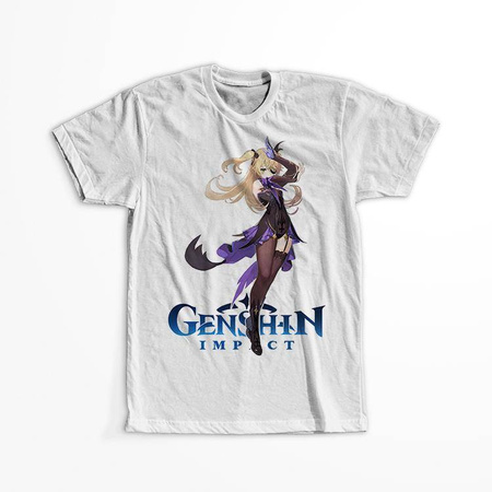 Koszulka Biała Genshin Impact - Fischl - WYBIERZ KOLOR KOSZULKI I FASON