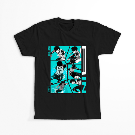 Koszulka Czarna - Blue Lock - WYBIERZ KOLOR KOSZULKI I FASON