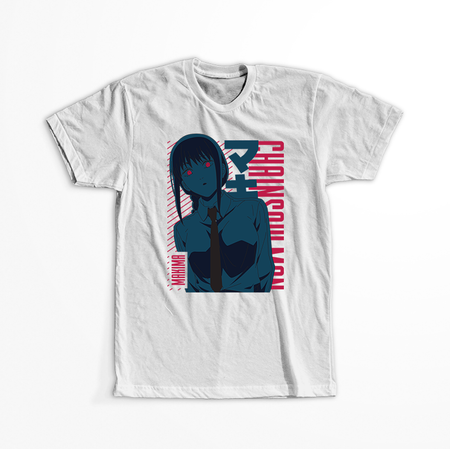 Koszulka Biała Chainsaw Man WYBIERZ KOLOR KOSZULKI I FASON