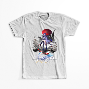 Koszulka Biała - Honkai Star Rail - Acheron WYBIERZ KOLOR KOSZULKI I FASON