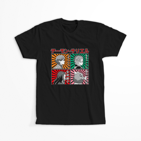 Koszulka Czarna Demon Slayer / Kimetsu no Yaiba / Miecz zabójcy demonów - WYBIERZ KOLOR KOSZULKI I FASON