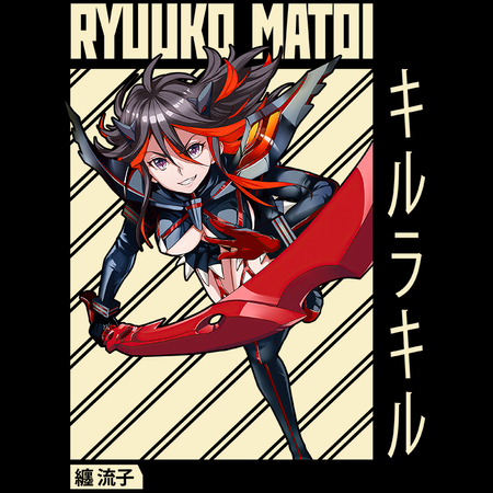 Koszulka Czarna - Kill La Kill - WYBIERZ KOLOR KOSZULKI I FASON