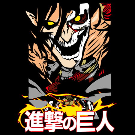 Koszulka Czarna Attack on titan WYBIERZ KOLOR KOSZULKI I FASON