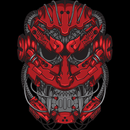Koszulka Mecha demon KOLOR KOSZULKI I FASON