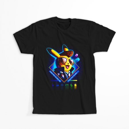 Koszulka Czarna - Pokemon x Naruto - WYBIERZ KOLOR KOSZULKI I FASON