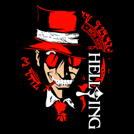 Koszulka Czarna -  Hellsing - WYBIERZ KOLOR KOSZULKI I FASON