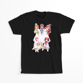 Koszulka Czarna - The Quintessential Quintuplet - WYBIERZ KOLOR KOSZULKI I FASON