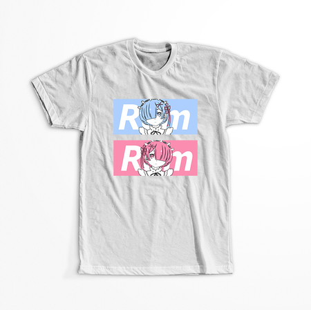 Koszulka Biała Re:Zero - WYBIERZ KOLOR KOSZULKI I FASON