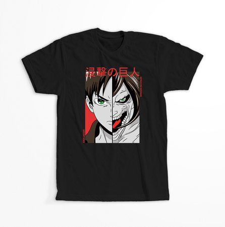 Koszulka Czarna Attack on titan WYBIERZ KOLOR KOSZULKI I FASON