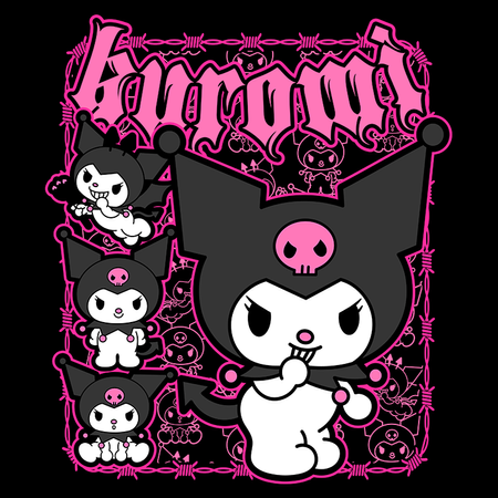 Koszulka Biała - Kuromi - WYBIERZ KOLOR KOSZULKI I FASON