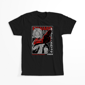 Koszulka Czarna Fullmetal Alchemist - WYBIERZ KOLOR KOSZULKI I FASON