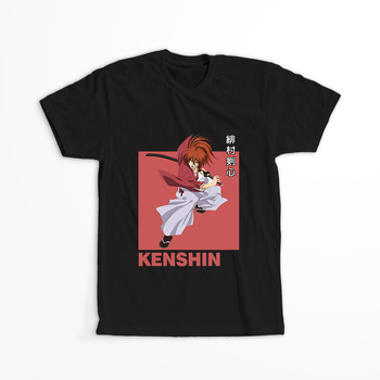 Koszulka Czarna Rurouni Kenshin WYBIERZ KOLOR KOSZULKI I FASON