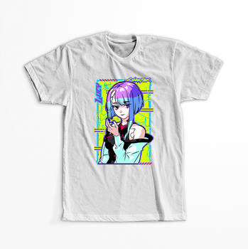 Koszulka Biała Cyberpunk Edgerunners - WYBIERZ KOLOR KOSZULKI I FASON