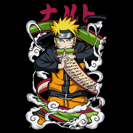 Koszulka Czarna Naruto / Boruto - WYBIERZ KOLOR KOSZULKI I FASON