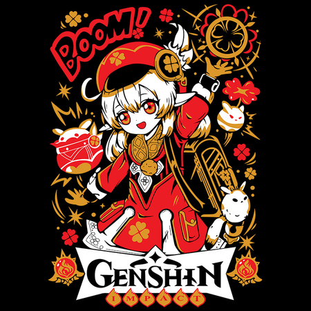 Koszulka Biała Genshin Impact - Klee - WYBIERZ KOLOR