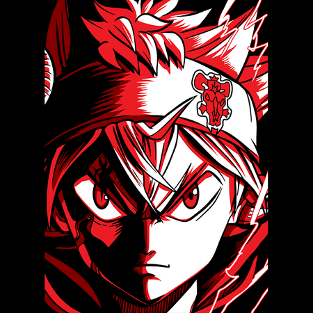 Koszulka Biała - Black Clover - WYBIERZ KOLOR KOSZULKI I FASON