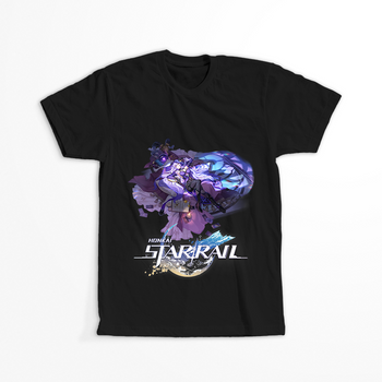 Koszulka Czarna - Honkai Star Rail  - Black Swan   WYBIERZ KOLOR KOSZULKI I FASON