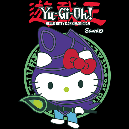 Koszulka Czarna - Hello Kitty  & Yu-Gi-Oh! - WYBIERZ KOLOR KOSZULKI I FASON
