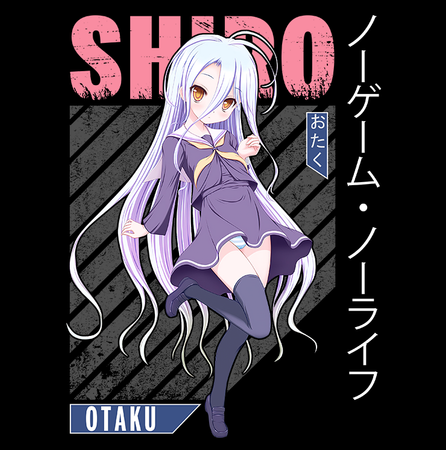 Koszulka Biała No Game No Life - WYBIERZ KOLOR KOSZULKI I FASON