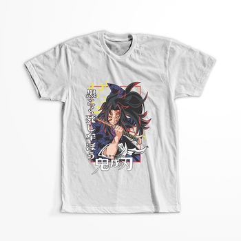 Koszulka Biała Demon Slayer / Kimetsu no Yaiba / Miecz zabójcy demonów - WYBIERZ KOLOR KOSZULKI I FASON