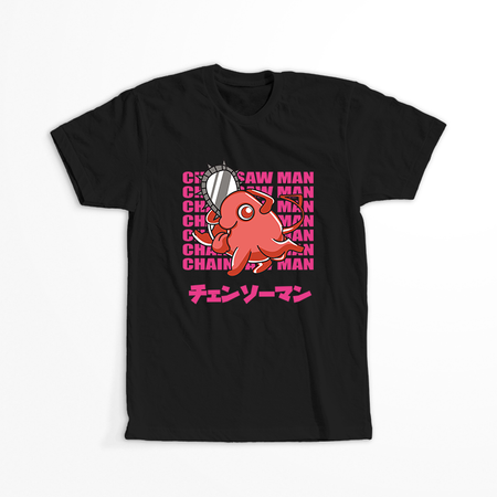 Koszulka Czarna Chainsaw Man WYBIERZ KOLOR KOSZULKI I FASON