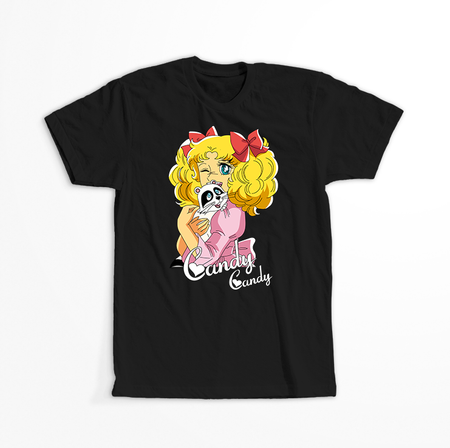Koszulka Czarna Candy Candy - WYBIERZ KOLOR KOSZULKI I FASON