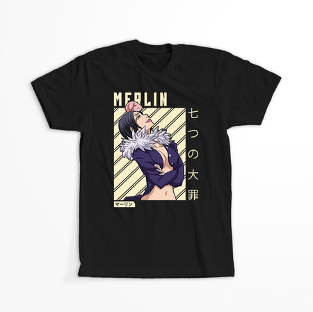 Koszulka Czarna Seven Deadly Sins - WYBIERZ KOLOR KOSZULKI I FASON