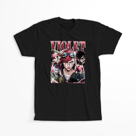 Koszulka Czarna - League of Legends & Arcane - WYBIERZ KOLOR KOSZULKI I FASON