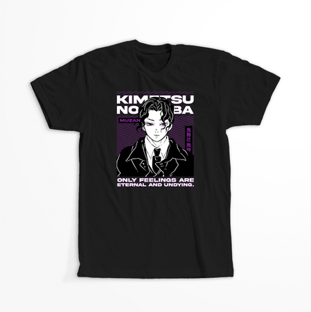 Koszulka Czarna Demon Slayer / Kimetsu no Yaiba / Miecz zabójcy demonów - WYBIERZ KOLOR KOSZULKI I FASON