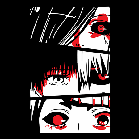 Koszulka Biała Tokyo Ghoul - WYBIERZ KOLOR KOSZULKI I FASON