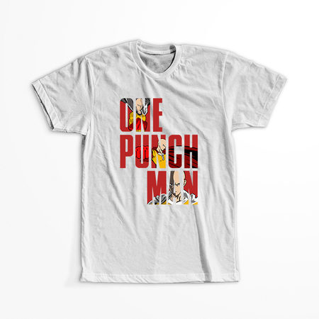 Koszulka Biała One-Punch Man - WYBIERZ KOLOR KOSZULKI I FASON